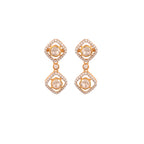 Noor Polki Square Drop Silver Earrings