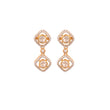 Noor Polki Square Drop Silver Earrings