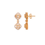 Noor Polki Square Drop Silver Earrings