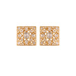 Noor Square Polki Silver Earrings