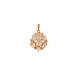 Noor Asymmetric Polki Silver Pendant