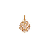 Noor Asymmetric Polki Silver Pendant