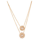 Noor Bloom Polki Layered Silver Necklace (2 Strings)