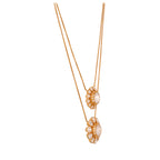 Noor Bloom Polki Layered Silver Necklace (2 Strings)