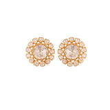 Noor Bloom Polki Silver Earrings