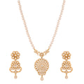 Noor Bloom Polki & Pearl Silver Necklace Set