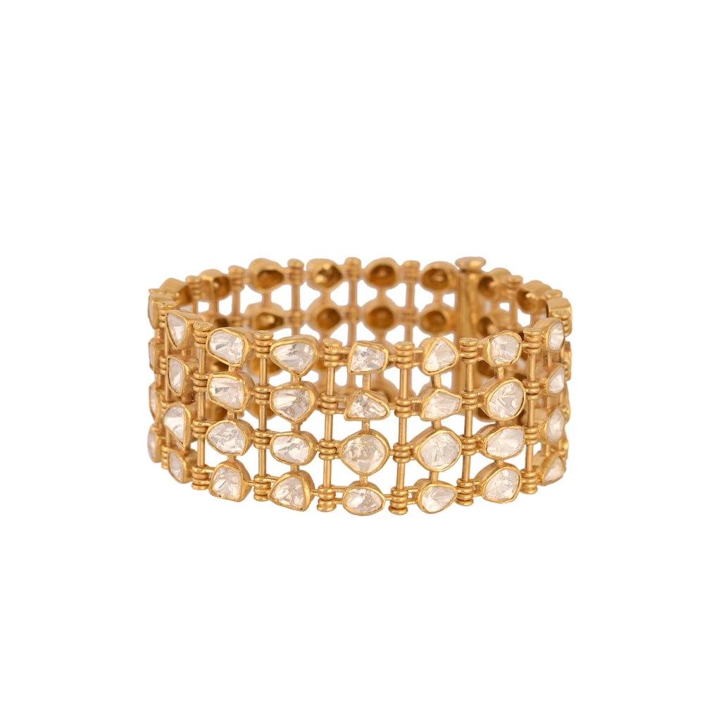 Aura Polki & Pearl Silver Convertible Choker-Bracelet