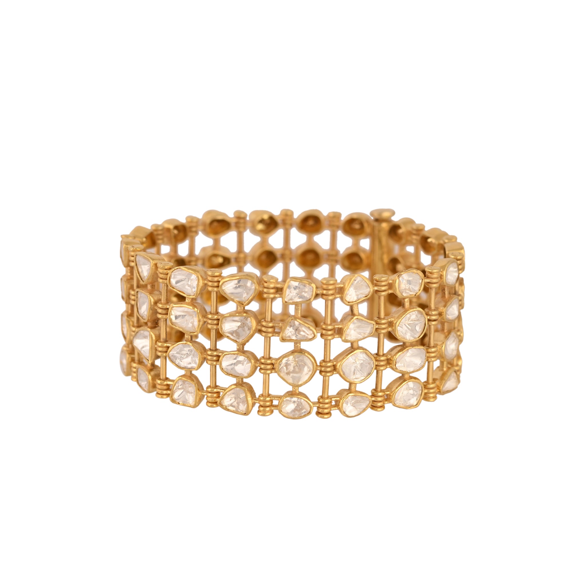 Aura Polki & Pearl Silver Convertible Choker-Bracelet
