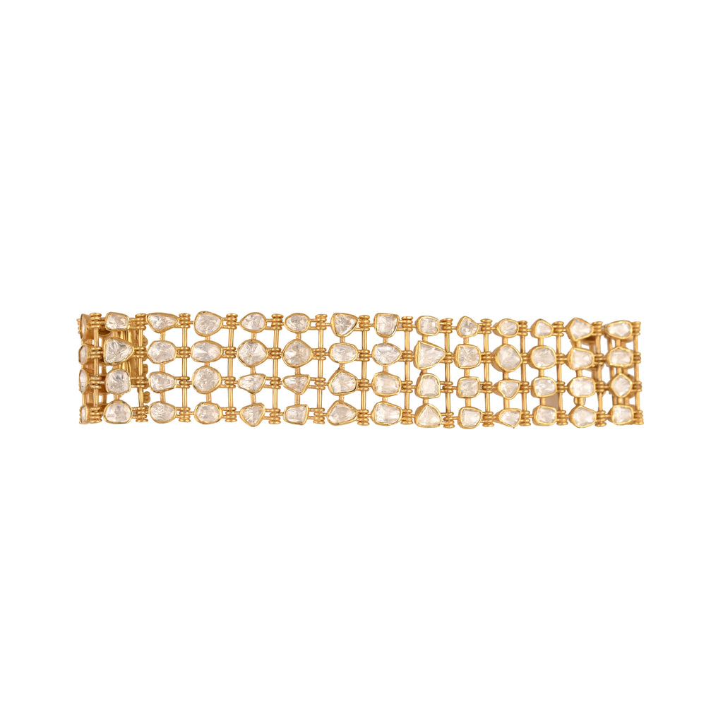 Aura Polki & Pearl Silver Convertible Choker-Bracelet