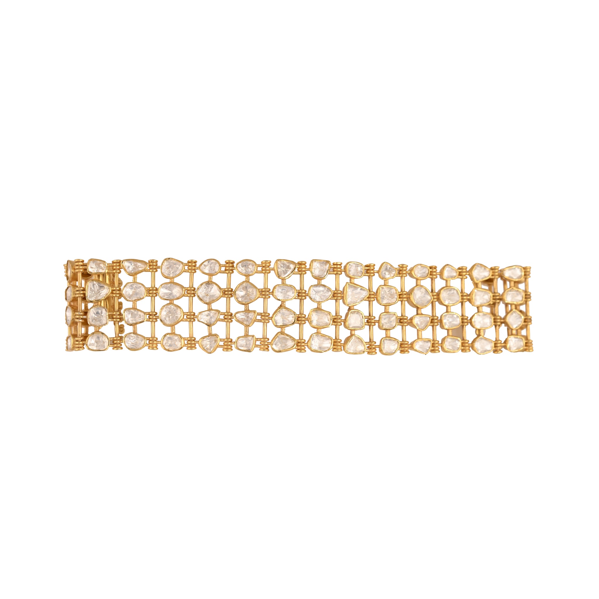 Aura Polki & Pearl Silver Convertible Choker-Bracelet
