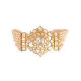 Noor Polki & Pearl Silver Convertible Choker-Bracelet