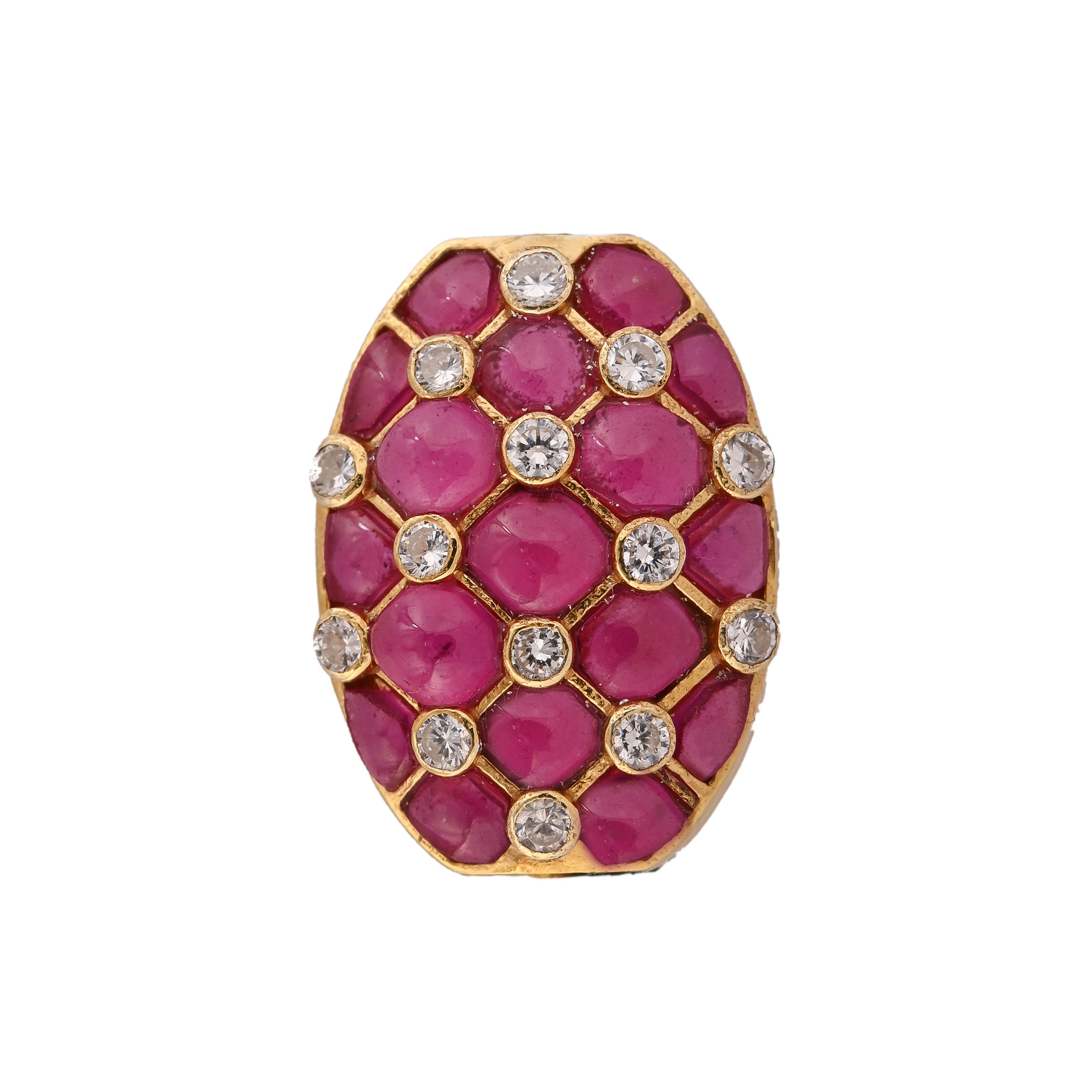 Oval Silver Ruby Rakhi