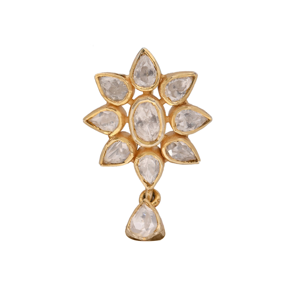 Solar Polki Silver Rakhi