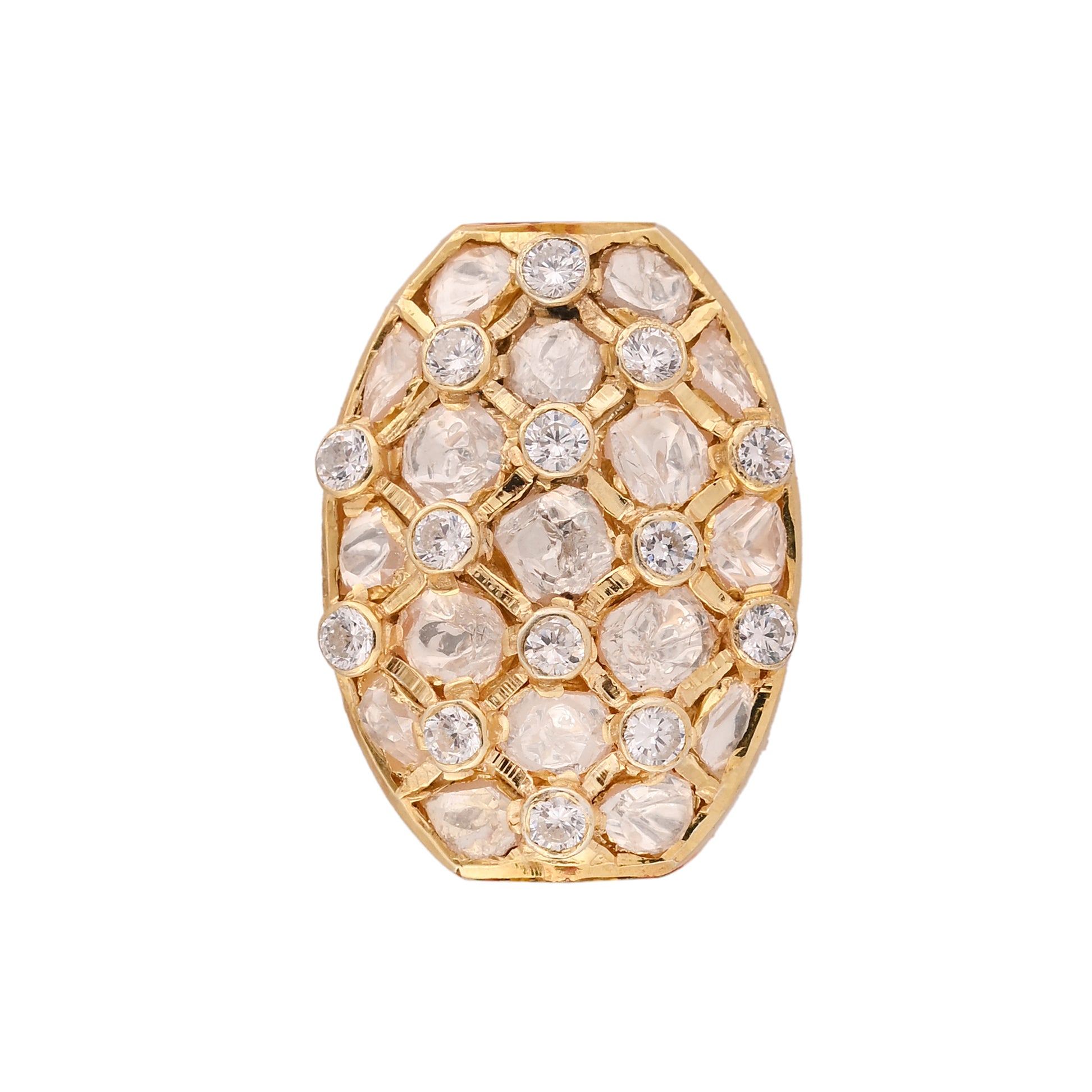 Oval Silver Polki Rakhi