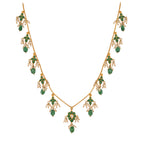 Gulnaar Emerald Bloom Silver Chain Necklace