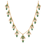Gulnaar Emerald Bloom Silver Chain Necklace