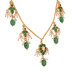 Gulnaar Turquoise Bloom Silver Chain Necklace