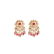Tourmaline, Polki & Pearl Silver Earrings