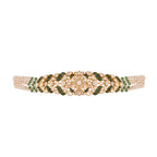 Emerald Polki & Pearl Silver Convertible Choker–Bracelet