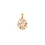 Noor Asymmetric Polki Silver Pendant