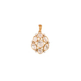 Noor Asymmetric Polki Silver Pendant