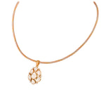 Noor Asymmetric Polki Silver Pendant