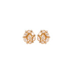 Noor Asymmetric Polki Silver Earrings