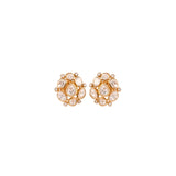 Noor Asymmetric Polki Silver Earrings