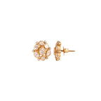 Noor Asymmetric Polki Silver Earrings