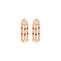 Polki & Ruby Waterfall Drop Earrings