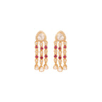 Polki & Ruby Waterfall Drop Earrings