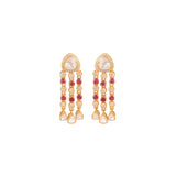 Polki & Ruby Waterfall Drop Earrings