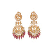 Gulnaar Ruby & Polki Silver Pearl Earrings