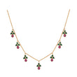 Floral Drop Silver Chain Necklace