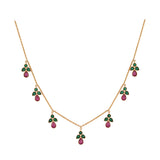 Floral Drop Silver Chain Necklace