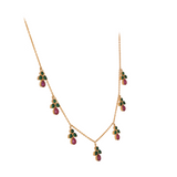 Floral Drop Silver Chain Necklace