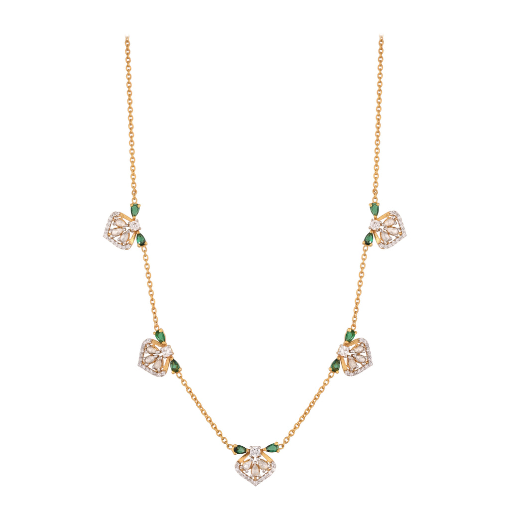 Diamond & Silver Chain Necklace