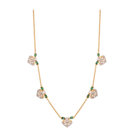 Diamond & Silver Chain Necklace