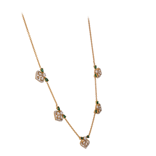 Diamond & Silver Chain Necklace
