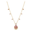 Gul Lotus Ruby & Polki Silver Chain Necklace