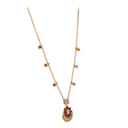Gul Lotus Ruby & Polki Silver Chain Necklace Set