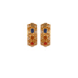 Navratna Silver Hoop Earrings
