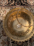 Noor Asymmetric Polki Silver Pendant
