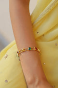Navratna Silver Flexible Bracelet