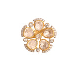 Noor Bloom Polki Silver Ring