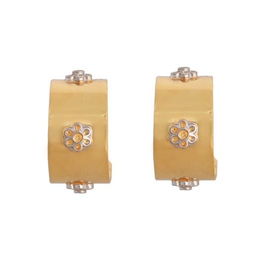 Orbit Gold Plated Silver Hoops
