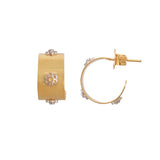 Orbit Gold Plated Silver Hoops