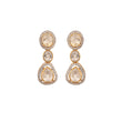 Noor Polki Pear Drop Silver Earrings
