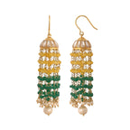 Mehr Sapphire, Emerald & Polki Silver Jhumki