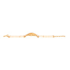 Noor Polki Silver Adjustable Bracelet with Pearls